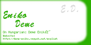 eniko deme business card